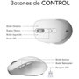Subblim Comfort Ergo Dual Ratón Ergonómico Blanco